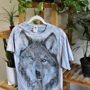 RECYCLED WOLF TIE DYE SHIRT